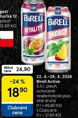 Tesco Birell Active nabídka