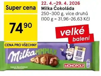 Tesco Milka Cokolada nabídka