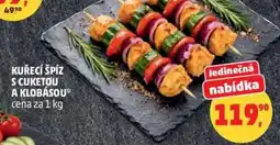 Penny Market Kuřecí špíz s cuketou a klobásou nabídka