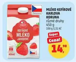 Penny Market MLÉKO KEFÍROVÉ KARLOVA KORUNA nabídka