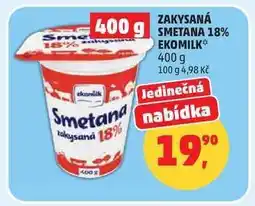Penny Market ZAKYSANÁ SMETANA 18% EKOMILK nabídka