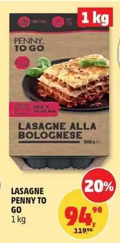 Penny Market LASAGNE PENNY TO GO nabídka