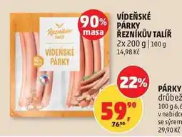 Penny Market VÍDEŇSKÉ PÁRKY ŘEZNÍKŮV TALÍŘ nabídka
