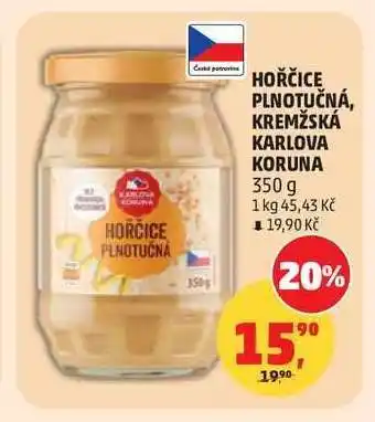 Penny Market Hořčice plnotučná, kremžská Karlova Koruna nabídka
