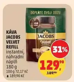 Penny Market Káva Jacobs Velvet Refill nabídka