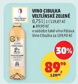 Penny Market VINO CIBULKA Veltlínské zelené nabídka