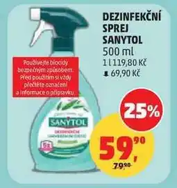 Penny Market DEZINFEKČNÍ SPREJ SANYTOL nabídka