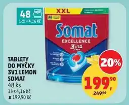 Penny Market Tablety do myčky 3v1 Lemon Somat nabídka