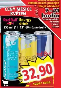 Norma Red Bull energy drink nabídka