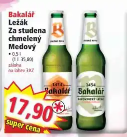 Norma Bakalář Ležák Za studena chmelený Medový nabídka