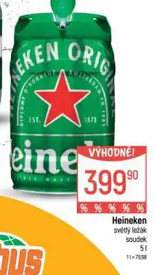 Globus Heineken světlý ležák soudek nabídka