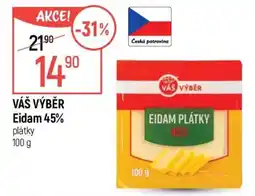 Globus VÁŠ VÝBĚR Eidam 45% plátky 100 g nabídka