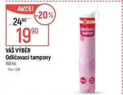 Globus VÁŠ VÝBĚR Odličovací tampony nabídka