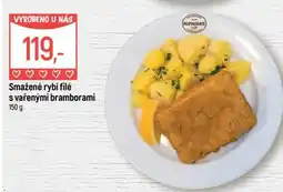 Globus Smažené rybí filé s vařenými bramborami nabídka