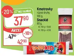 Globus Kmotrovky různé druhy, 100 g, Snackid 80 g nabídka