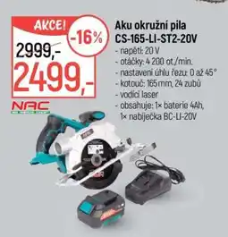 Globus Aku okružní pila CS-165-LI-ST2-20V nabídka