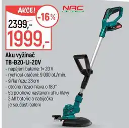 Globus Aku vyžínač TB-B20-LI-20V nabídka