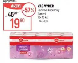 Globus VÁŠ VÝBĚR Papírové kapesníky 4vrstvé nabídka