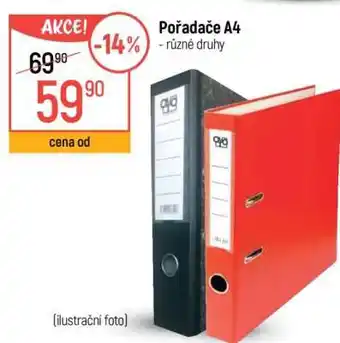 Globus Pořadače A4 nabídka