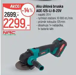 Globus Aku úhlová bruska AGE-125-LI-B-20V nabídka