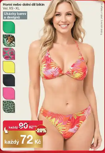 Horní nebo dolní díl bikin