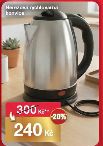 Nerezová rychlovarná konvice