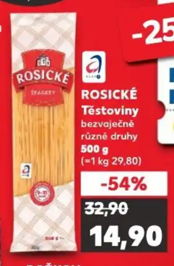 Kaufland ROSICKÉ Těstoviny nabídka
