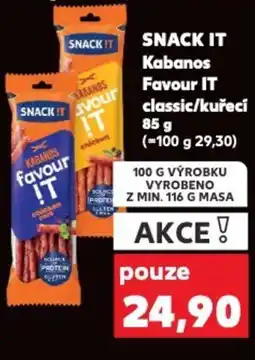 Kaufland SNACK IT Kabanos Favour IT classic/kuřecí nabídka