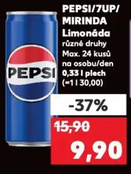 Kaufland PEPSI/7UP/ MIRINDA Limonáda nabídka