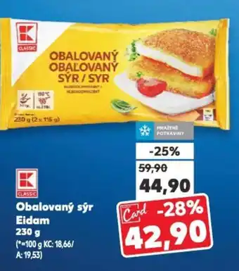 Kaufland Obalovaný sýr Eidam nabídka