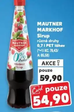 Kaufland MAUTNER MARKHOF Sirup nabídka