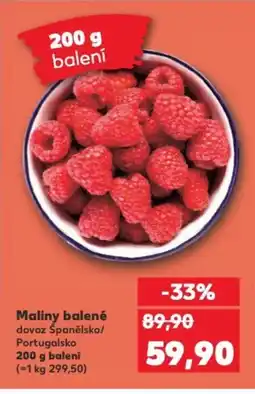Kaufland Maliny balené nabídka
