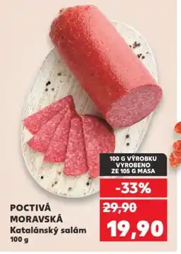 Kaufland POCTIVÁ MORAVSKÁ Katalánský salám nabídka