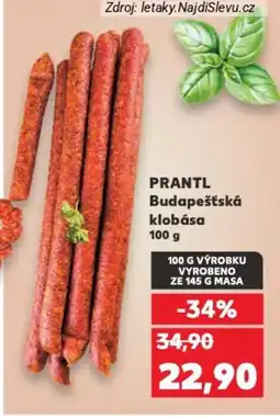 Kaufland PRANTL Budapešťská klobása nabídka