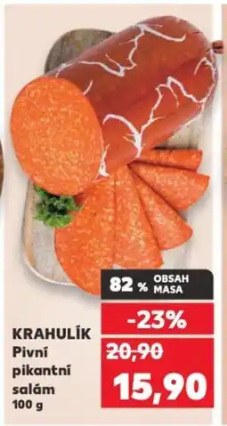 Kaufland KRAHULIK Pivní pikantní salám nabídka