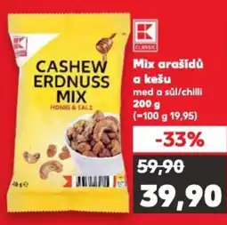 Kaufland Mix arašídů a kešu nabídka