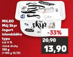 Kaufland MILKO Můj Skyr Jogurt islandského typu nabídka