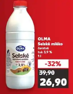 Kaufland OLMA Selské mléko nabídka