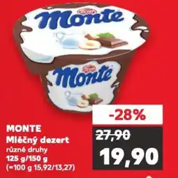Kaufland MONTE Mléčný dezert nabídka
