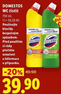 Lidl DOMESTOS WC čistič 750 ml nabídka