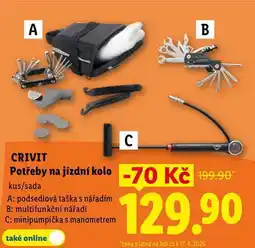 Lidl CRIVITPotřeby na jízdní kolo nabídka