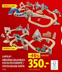 Lidl DŘEVĚNÁ ŽELEZNICE CESTA PO EVROPĚ / CESTA KOLEM SVĚTA nabídka