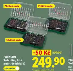Lidl PARKSIDE Sada bitů / bitů a nástrčných klíčů nabídka