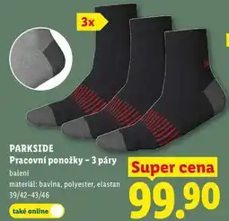 Lidl PARKSIDE Pracovní ponožky - 3 páry, balení nabídka