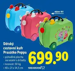 Lidl Dětský cestovní kufr Prasátko Peppa nabídka