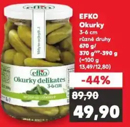Kaufland EFKO Okurky nabídka