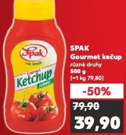 Kaufland SPAK Gourmet kečup nabídka