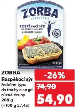 Kaufland ZORBA Rozpékací sýr řeckého typu nabídka