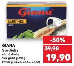 Kaufland GIANA Sardinky nabídka
