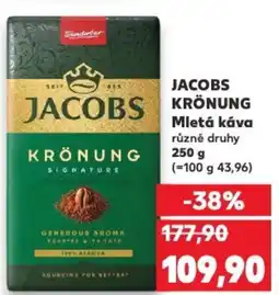 Kaufland JACOBS KRÖNUNG Mletá káva nabídka